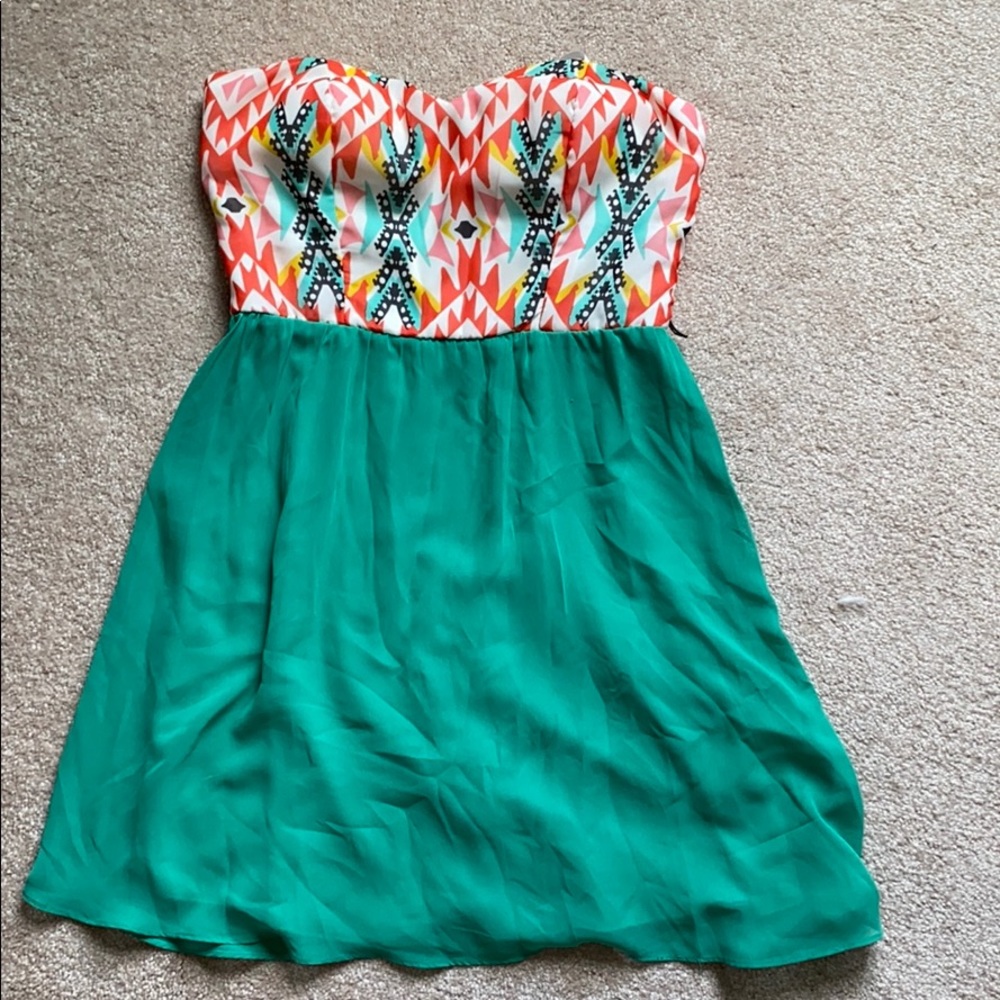 strapless mini dress